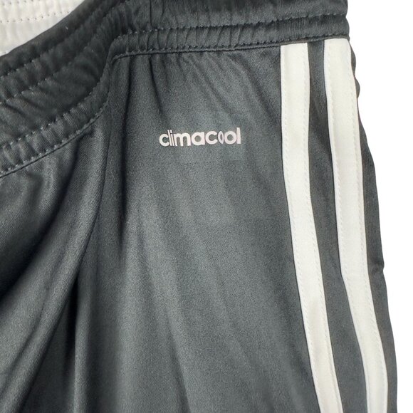 Adidas Climacool Shorts Girls Size XL Black & White Drawstrings Striped Athleti - Picture 3 of 6